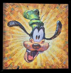 Framed, Fine Art, 18" x 18", Goofy Portrait "DDC Goofy" Artist Greg McCullough - Image 2