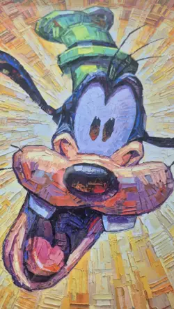 Framed, Fine Art, 18" x 18", Goofy Portrait "DDC Goofy" Artist Greg McCullough - Image 3