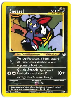 Sneasel Rare Neo Revelation 24/64 LP - Image 1