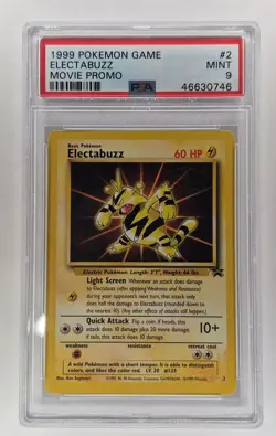 PSA 9 ELECTABUZZ #2 First Movie Black Star Promo 1999 - Pokemon Card WOTC - Image 1
