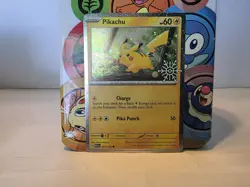 Pikachu 025/165 Holiday Calendar Snowflake Stamped Cosmos Holo Pokemon Card - Image 1