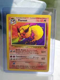 Pokemon Vintage Non-Holo Rare Flareon 19/64 Jungle WotC 1999 - Image 1