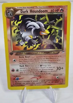 Pokemon Dark Houndoom 7/105 Neo Destiny 1st Edition Holo Rare Pokemon TCG MP - Image 1