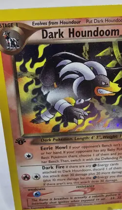Pokemon Dark Houndoom 7/105 Neo Destiny 1st Edition Holo Rare Pokemon TCG MP - Image 2