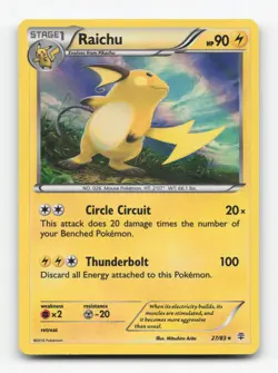 Pokemon TCG - Raichu 27/83 Near Mint Holo Rare Generations - Image 1