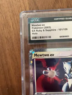 Pokemon Mewtwo ex EX Ruby & Sapphire Holo Ultra Rare #101 CGC 10 GEM MINT - Image 2
