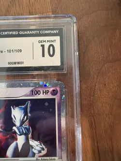 Pokemon Mewtwo ex EX Ruby & Sapphire Holo Ultra Rare #101 CGC 10 GEM MINT - Image 3