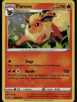 Flareon Promo SWSH: Sword & Shield Promo Cards SWSH041 Fire Holofoil Pokemon Car - Image 1