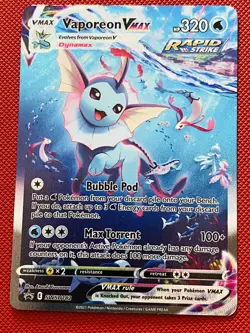 Vaporeon VMAX SWSH182 Sword & Shield Black Star Promo Holo Pokemon Card TCG - Image 1