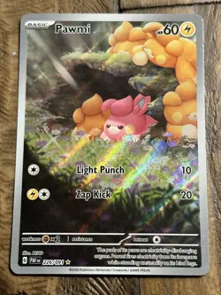 Pokemon TCG Pawmi Scarlet & Violet: Paldean Fates 226/091 Holo Illustration Rare - Image 1