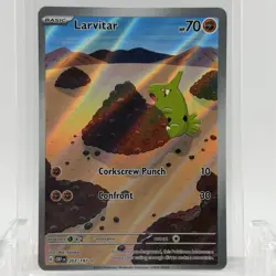 Pokemon TCG Obsidian Flames Larvitar #203/197 Illustration Rare LP- - Image 1