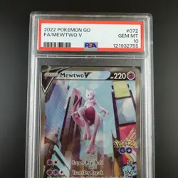 PSA 10 Mewtwo V 072/078 Pokemon Go Full Art Holo Graded Pokemon Card - Image 2
