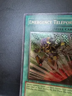 Yu-Gi-Oh! YuGiOh Emergency Teleport TDGS-EN053 Ultimate Rare 1st Ed LP - Image 2