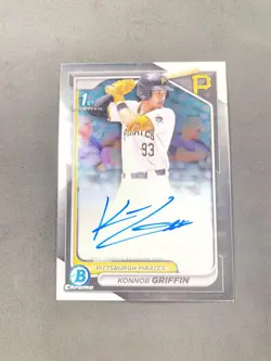 2024 Bowman Draft Chrome Prospect #CPA-KG Konnor Griffin 1st Auto - Image 1