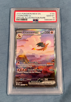 2023 Pokemon EN-Mew 151 Charizard ex 199/165 SIR GEM MINT PSA 10 - Image 1