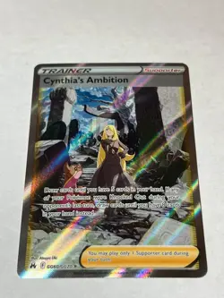Cynthia's Ambition GG60/GG70 Ultra Rare Crown Zenith Galarian Gallery Pokemon NM - Image 1