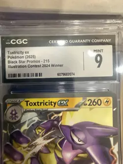Toxtricity ex 215 Pokemon Scarlet & Violet Promo Contest Winner CGC 9 Regular - Image 2