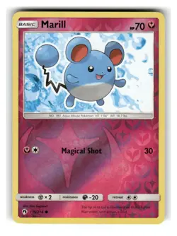 Marill 135/214 Common Lost Thunder Pokemon Reverse Holo Lightly Played - Image 1