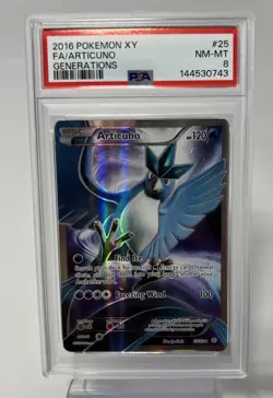 2016 POKEMON XY GENERATIONS #25 FULL ART/ARTICUNO PSA 8 - Image 1