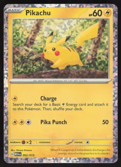 Pikachu 002/015 Holo Promo McDonald's Promos 2024 Pokemon Damaged - Image 1