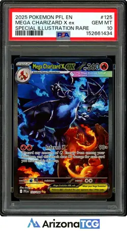 Pokemon 2025 Mega Charizard X ex 125/094 SIR Phantasmal Flames GEM MINT PSA 10 - Image 1