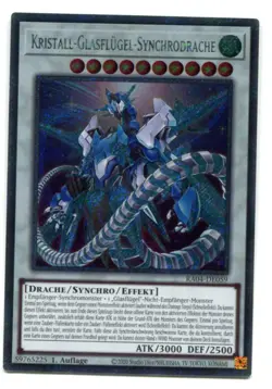 Yu-Gi-Oh! Kristall Glasflugel Synchrodrache Platinum Secret Rare RA04-DE059 - Image 1