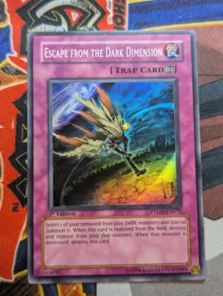 Yugioh - Escape from the Dark Dimension PTDN-EN072 Super Rare VLP/LP 1st Ed - Image 1