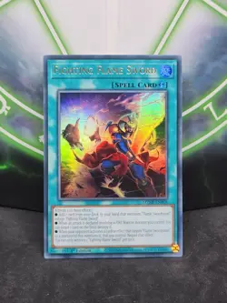 Yugioh Fighting Flame Sword MZMI-EN008 Ultra Rare 1st Edition NM - Image 1