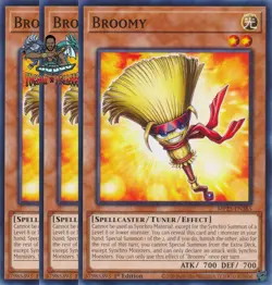 Yugioh! 3x Broomy MP25-EN385 Common 1st Ed NM - Image 1