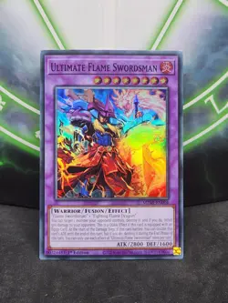 Yugioh Ultimate Flame Swordsman MZMI-EN004 Super Rare 1st Edition NM - Image 1
