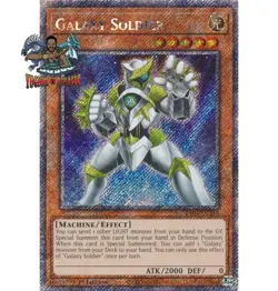Yugioh! 1x Galaxy Soldier RA04-EN219 Platinum Secret Rare 1st Ed NM - Image 1