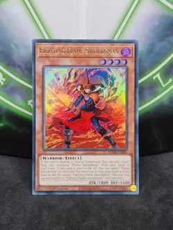 Yugioh Fighting Flame Swordsman MZMI-EN001 Ultra Rare 1st Edition NM - Image 1
