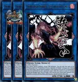 Yugioh 3x Promethean Princess Bestower of Flames RA05-EN107 Ultra Rare 1st Ed NM - Image 1