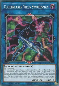 Codebreaker Virus Swordsman - ETCO-EN052 - HP - Common - 1st ed - Yugioh - Image 1