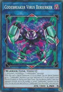 (3x) Codebreaker Virus Berserker - ETCO-EN051 - LP - Common - 1st ed - Yugioh - Image 1