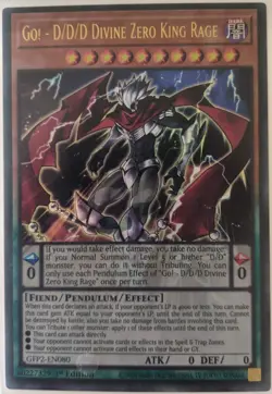 YuGiOh Go! - D/D/D Divine Zero King Rage Ultra Rare 1st Edition GFP2-EN080 NM - Image 1
