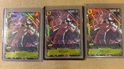 Bandai One Piece Card Game Rob Lucci Holo Lot of 3 Cards English ST29-013 - Image 1