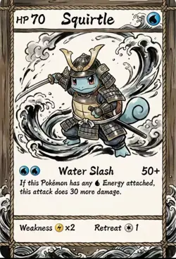 Pokemon Sumi-e Bushin Series Card Lot Pikachu Gengar Mew Samurai Art Style - Image 5