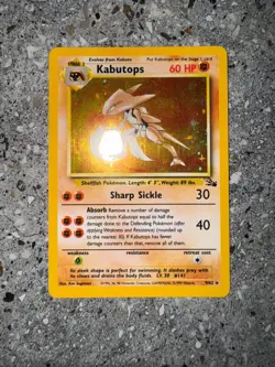 Pokemon TCG Cards Kabutops 9/62 Fossil Holo Rare NM - Image 3