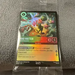 D23 Disney Lorcana Mad Hatter Promo Card Sealed Brand New - Image 1