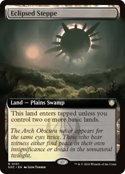 x1 Eclipsed Steppe - Extended Art R MTG Commander: Secrets of Strixhaven M/NM, E - Image 1
