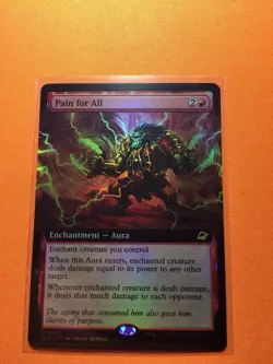 MTG Magic The Gathering Pain For All LP Foil EOE Rare Ex Art Red Enchantment - Image 1