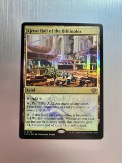 Great Hall Of The Biblioplex - 257 - MTG: Secrets of Strixhaven - Rare - FOIL - Image 1