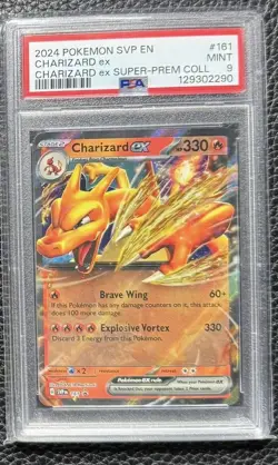 2024 POKEMON SVP EN-SV BLACK STAR PROMO #161 CHARIZARD EX PSA 9 - Image 1