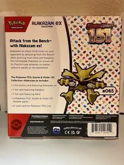 Pokemon TCG: Scarlet & Violet-151 Alakazam ex Collection Booster Box - Image 2