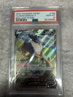 Pokemon Honchkrow V Brilliant Stars Full Alt Art #162 PSA 10 Gem Mint - Image 1