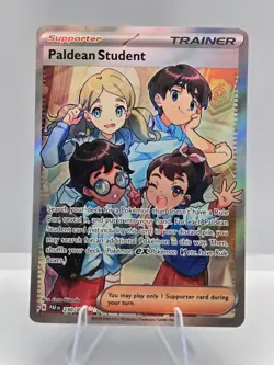 Paldean Student 230/091 Ultra Rare Paldean Fates Pokemon NM - Image 1