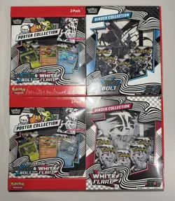 Pokemon Black Bolt and White Flare Binder + Poster Collection Sam's Club Bundles - Image 1