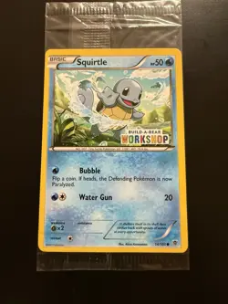 Pokemon TCG Squirtle Build-A-Bear Workshop Promo Exclusive 14/101 Basic 2019 - Image 1