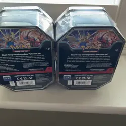 Pokemon Slashing Legends EX Tins Zacian Koraidon Sealed Tins, Set of 2 - Image 4
